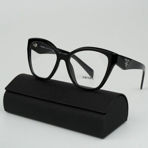 NEW Prada PR20ZV 16K1O1 Black Women Cat Eye Eyeglasses PR 20ZV - Picture 1 of 10